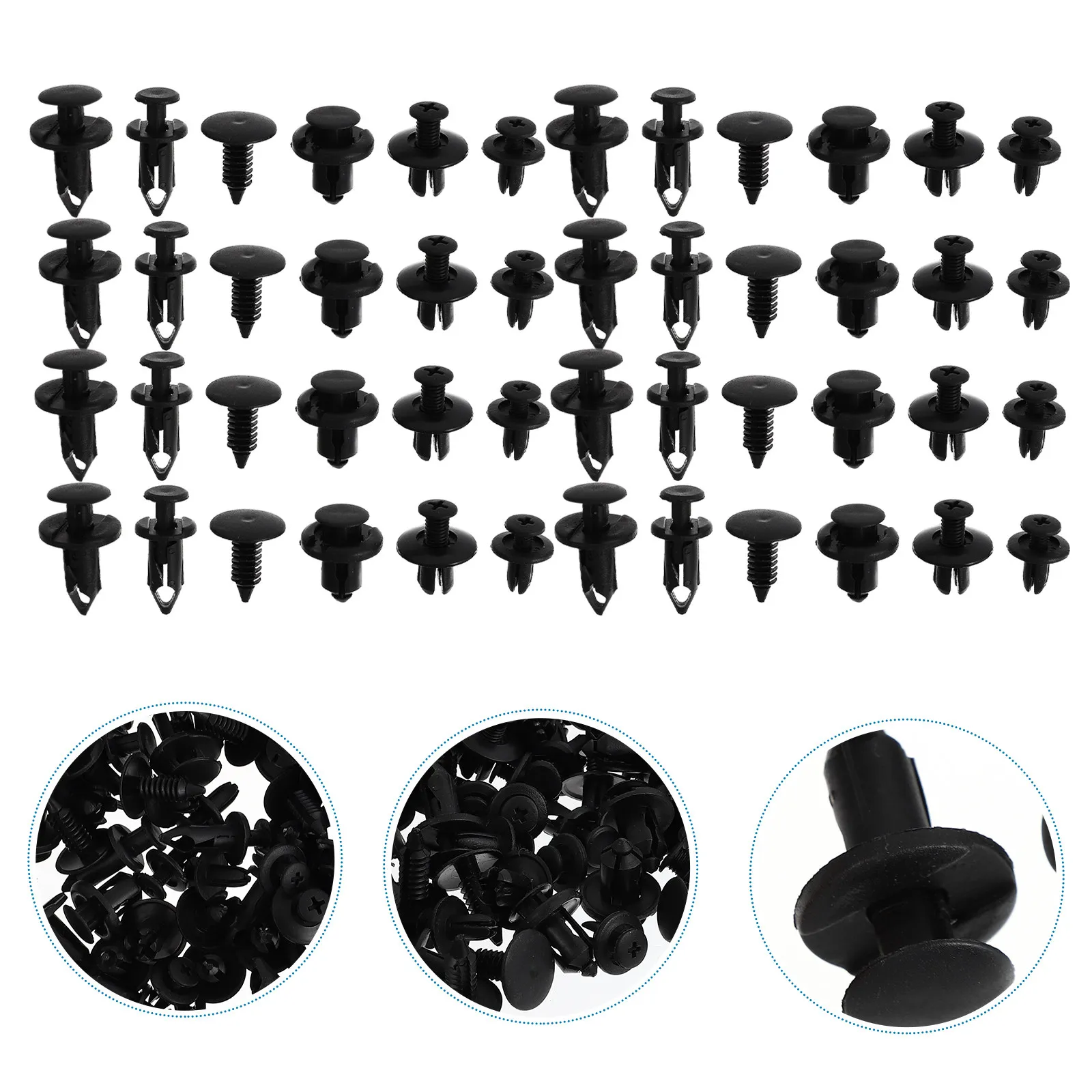190Pcs Car Rivet Clips Bumper Fastener Trim Body Clip Engine Cover Shroud Push Pin Retainer Set Precision Made -Steady