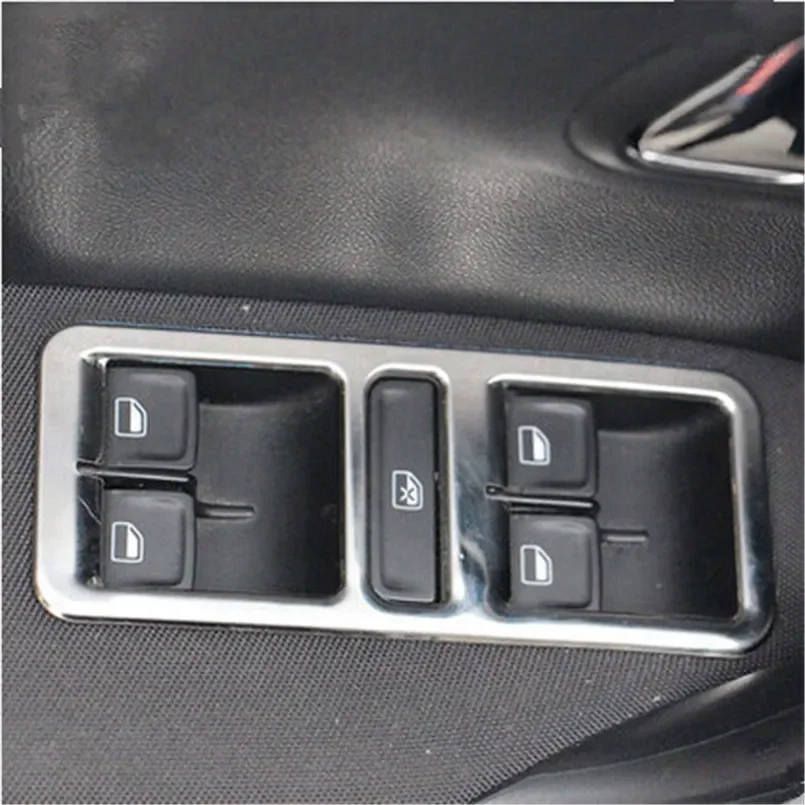 4pcs/set Stainless Steel Inner Door Armrest Handle Decorative Trim Cover for Volkswagen POLO 2011-2018