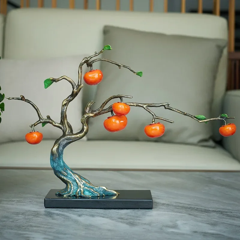 Copper persimmon ruyi living room desktop home furnishings entrance creative gifts housewarming gifts
