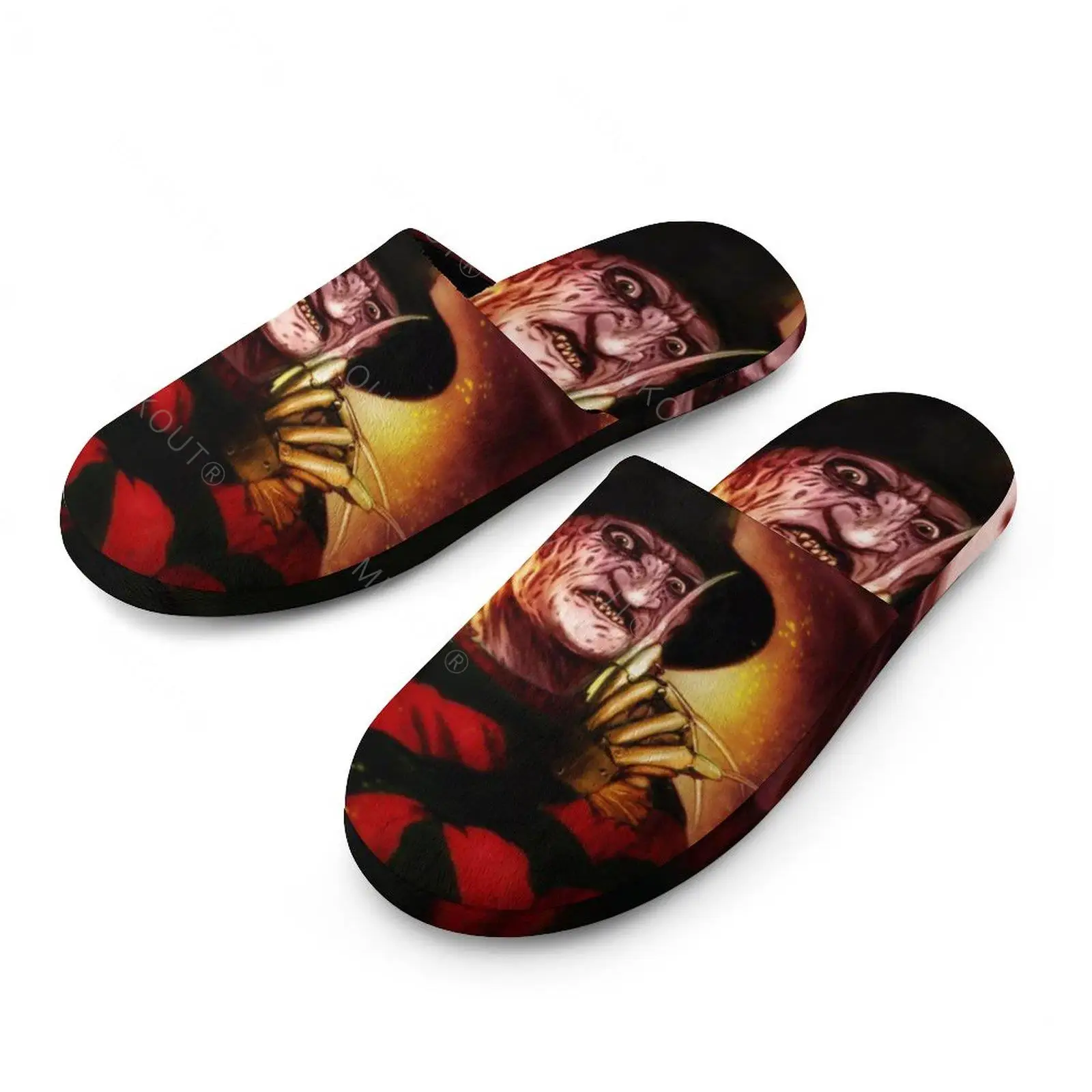 Freddy Krueger (22) Warm Cotton Slippers For  Men Women Thick Soft Soled Non-Slip Fluffy Shoes  Indoor House Slippers Size