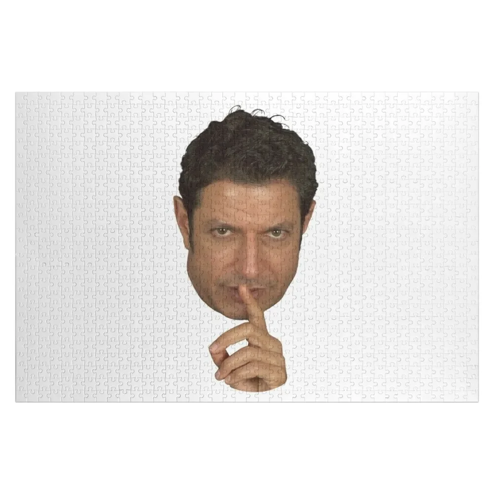 

Jeff Goldblum Shush Face Jigsaw Puzzle Wooden Name Custom Personalized Customized Photo Custom Gifts Puzzle