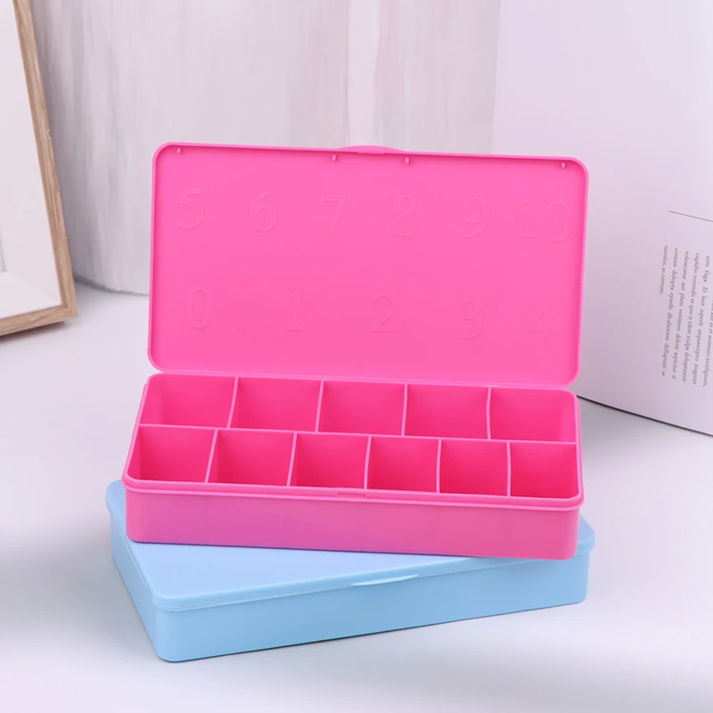 1Pcs Empty Storage Organizers Box Case Container For Fake False Nail Tips Manicure Nails Accessories 11 Grids Tool