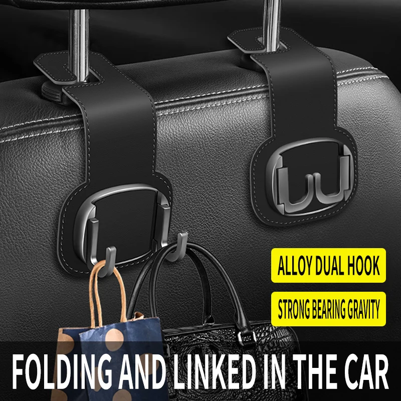 

Multifunctional foldable car universal hook seat back storage hook behind the chair storage pendant bracket interior accessories