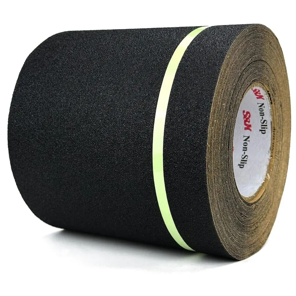 

60ft x 6in Heavy-Duty Anti-Slip Tape with Glow-in-Dark Strip for Outdoor Steps, Ramps, and Decks