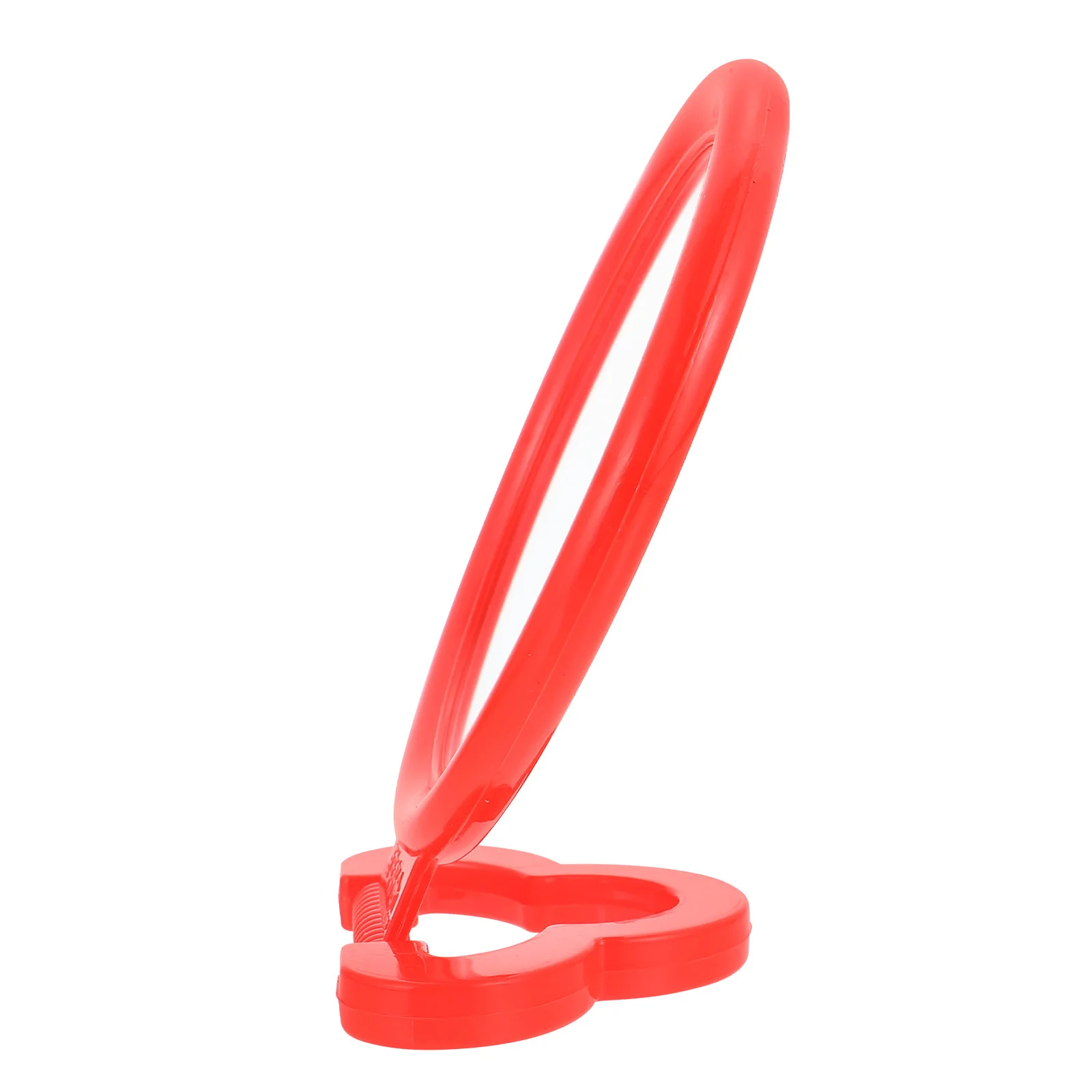 مرآة مكياج حمراء عتيقة، مرآة مضمد ممتازة على سطح الطاولة مع قاعدة ثابتة لتزيين جدران غرفة النوم والحمام #2