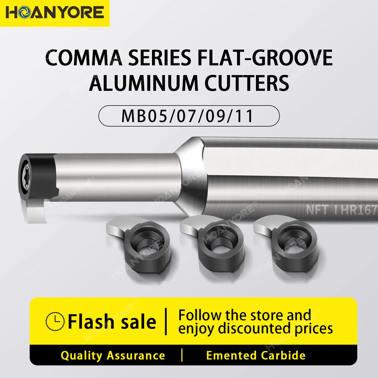 

Comma-shaped Blade, Flat-Groove Aluminum Cutter, CNC Turning Tool, Boring Tool for Internal Holes, MB09