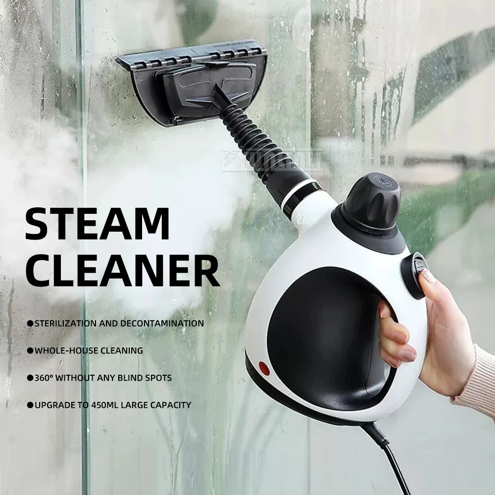 450ml 고압 스팀 청소기 다기능 가정용 주방 청소기 조절 가능한 노즐 포함
