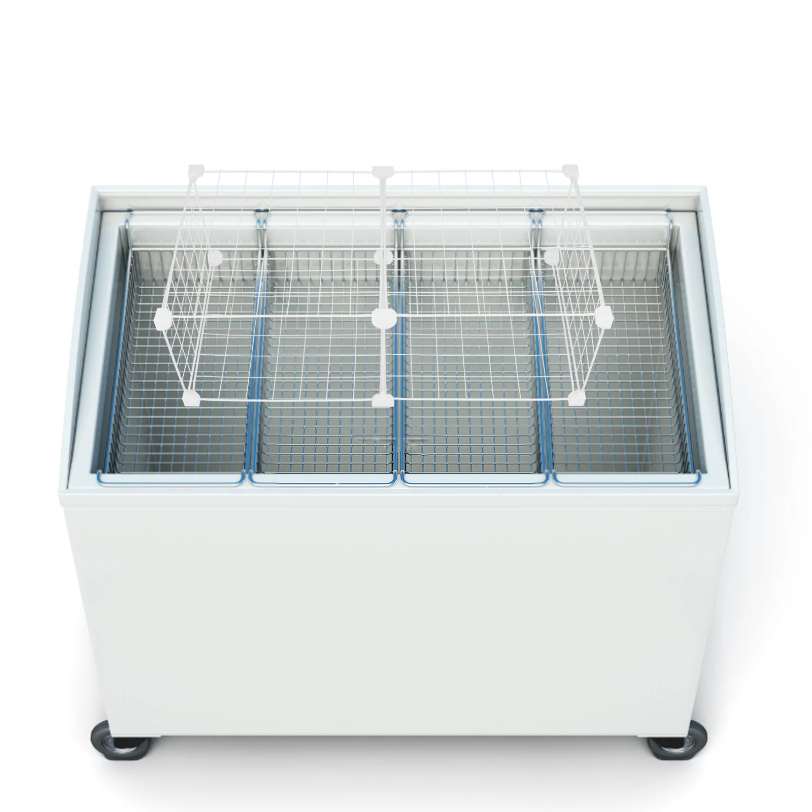 Divisores de freezer, organizador de peito de malha de arame, design elegante, evita misturar sabores, ideal para vários internos de freezer