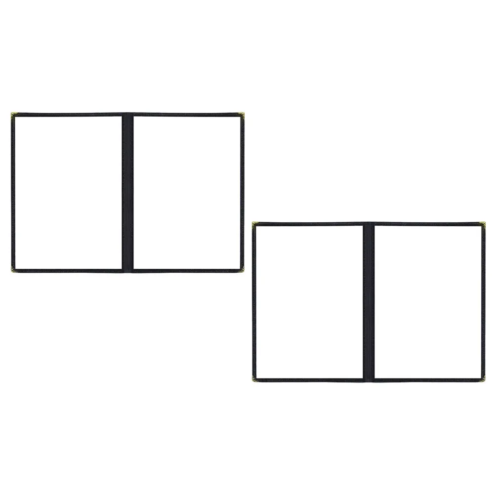 

2Pcs Transparent Menu Covers PVC Protective Sleeve for Restaurant Menu Holders Clear Book Covers