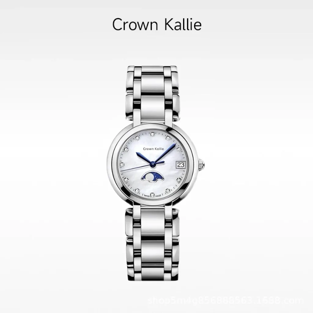Crown Kallie - Moon Phase Heart Moon - Day Night Star Authentic Watch for Women Fashion Versatile Watch ck8136