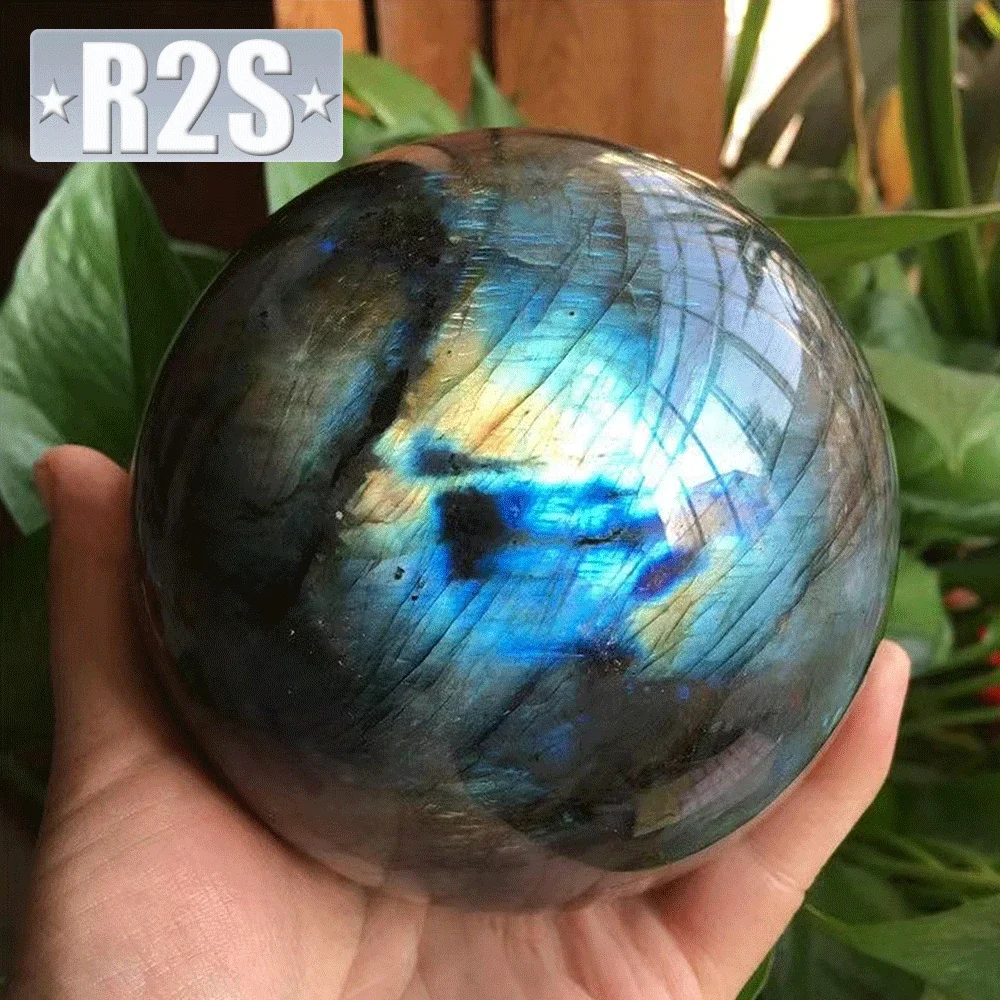 

Natural Crystal Labradorite stone Ball Quartz Polished Reiki Moonstone Ore Sphere mineral specimen healing crystals