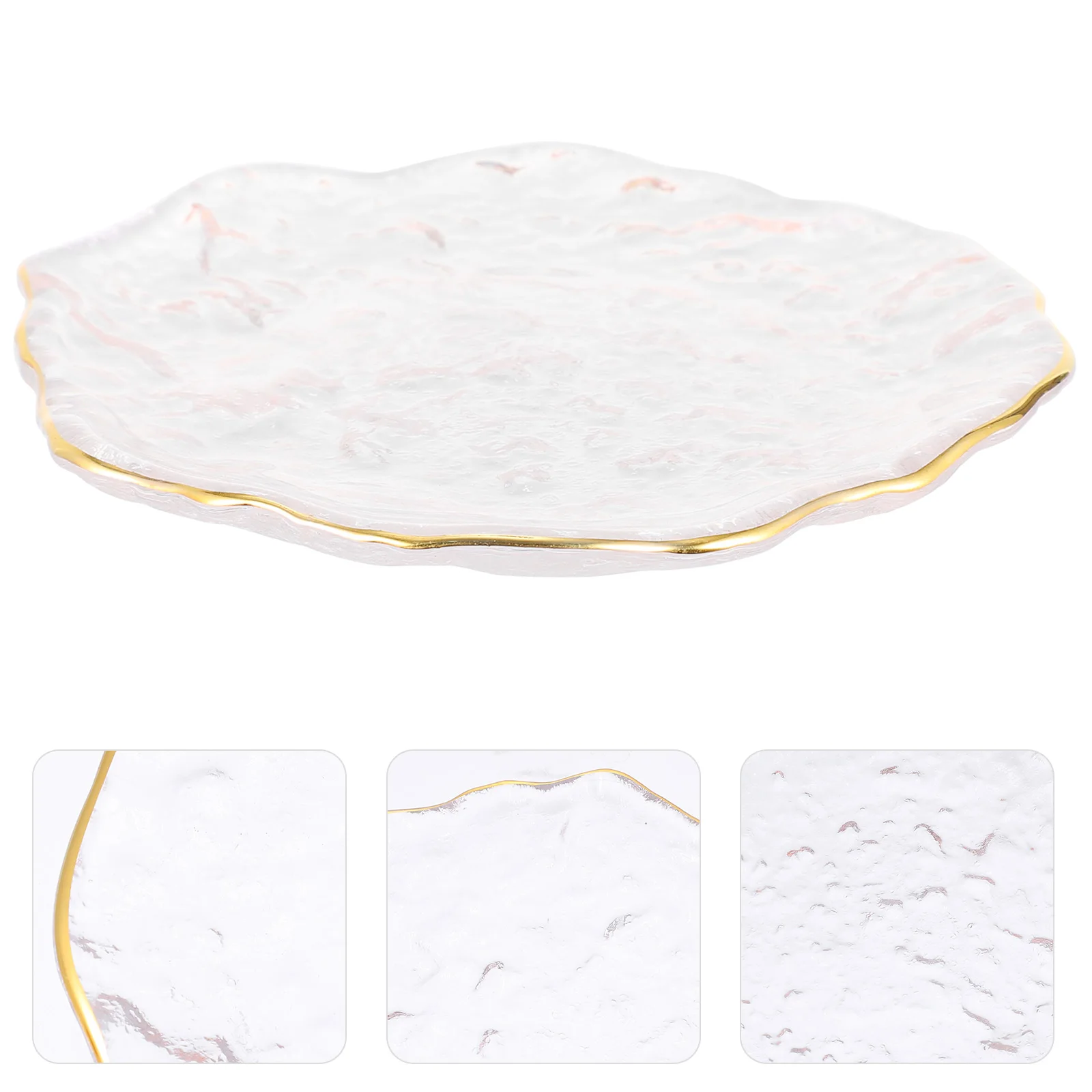 

1Pcs Smooth Surface Fruit Serve Tray Party Candy Tray Essential for All Occasions Food Storage Organizer Glass Serving Trays