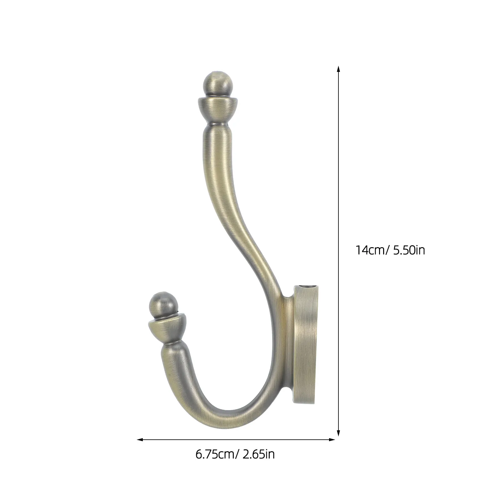 2Pcs Aluminum Alloy Clothes Hooks Heavy Duty Wall Mounted Coat Hanger Over Door Hooks for Wardrobe Bathroom Towel Hanging Closet view 5