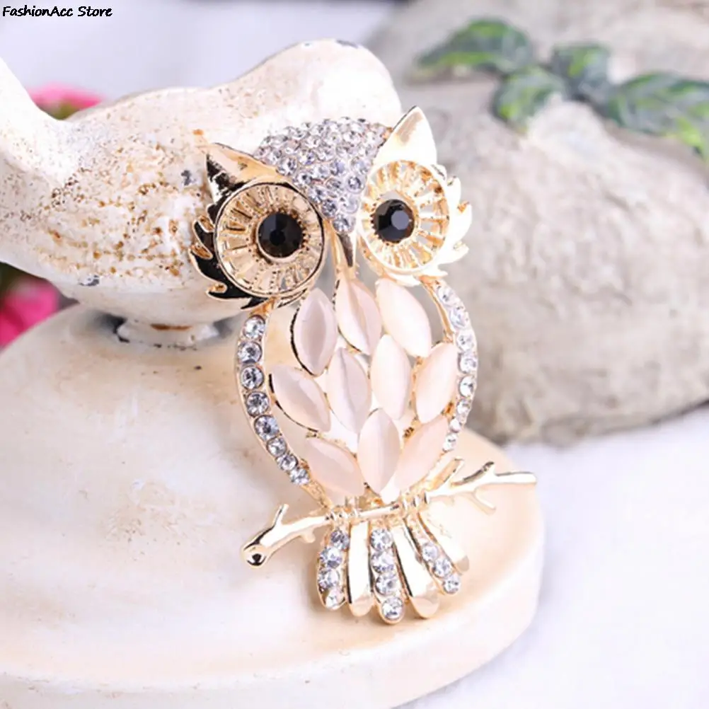 Wedding Hijab Scarf Pin Up Buckle femininos Brooches New Arrival Big Owl Brooches For Wedding Bouquet Vintage 5.7 * 3.2cm