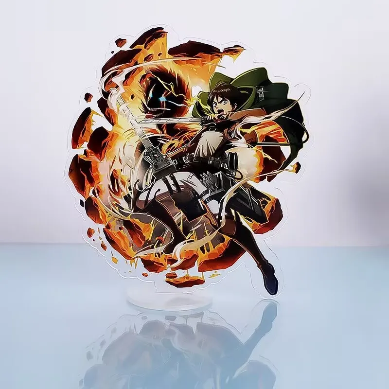 

"Attack on Titan" stanza "Levi's Captain Eren Mikasa" High-definition double-sided acrylic character figurine Standing sign