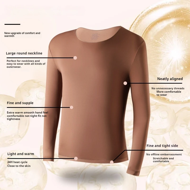 Mens Ultra-thin Pajamas Suit High Elastic Long Sleeve Long Johns Soft Comfort Transparent Skin Clothing Sets Thermal Shirt