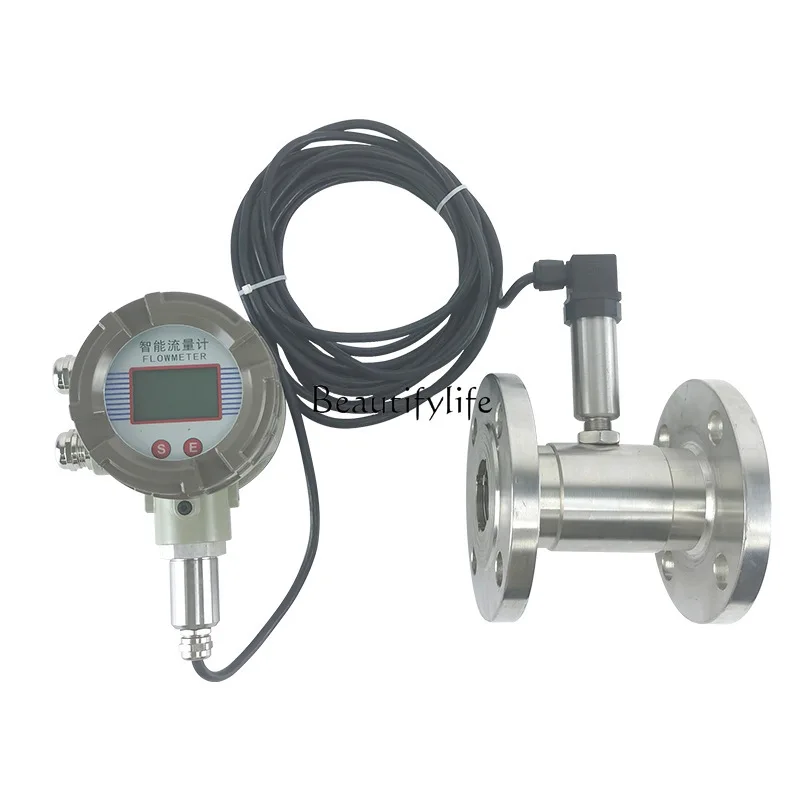 مقياس تدفق التوربينات السائلة الذكي عالي الدقة، شاشة ديجيتال، مستشعر خط أنابيب قياس السائل