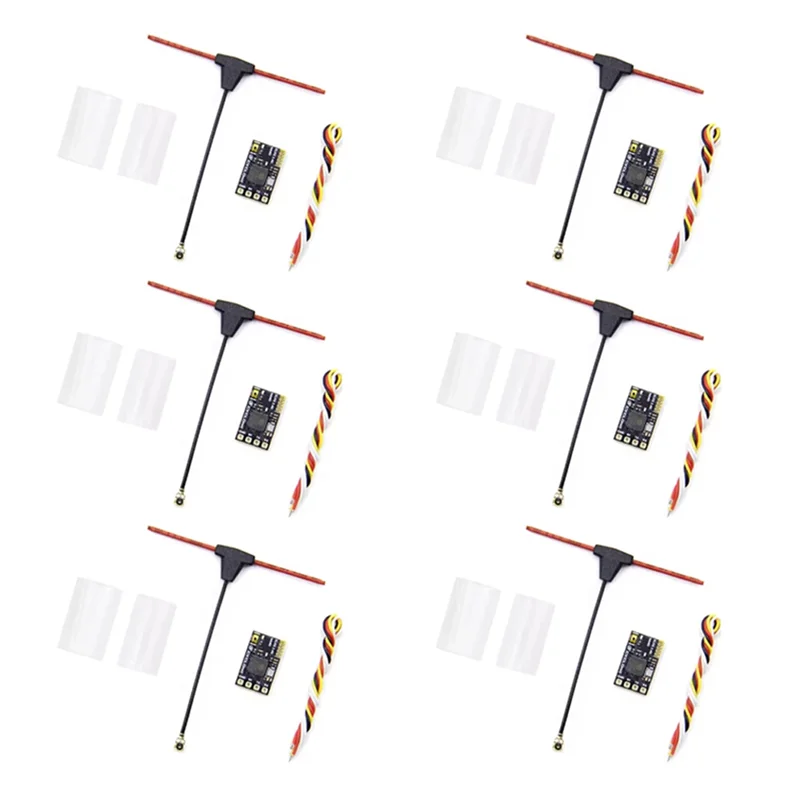 

A69Z 6PCS ELRS Receiver 2.4Ghz NANO Expresslrs Receiver CRSF With T-Type Antenna For RC FPV Traversing Drones Parts
