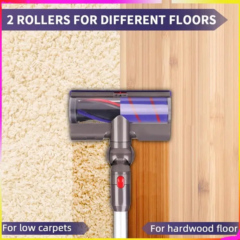 M04K для Dyson V7 V8 V10 V11 V15 SV12, запасные части для пылесоса, головка щетки со светодиодными фарами и перезаряжаемой роликовой щеткой