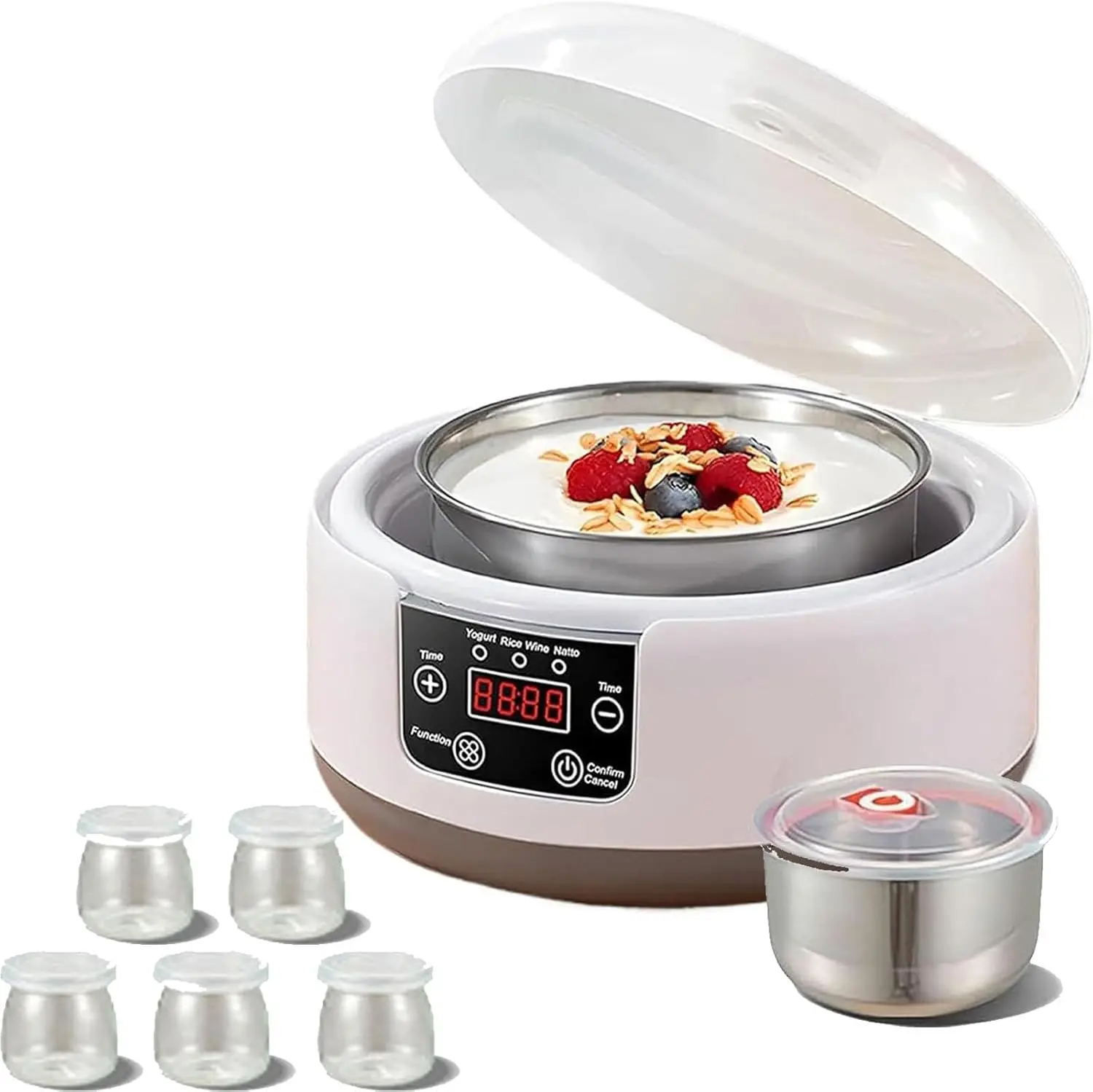 

36 Hour Yogurt Maker, Yogurt Maker Automatic Digital Yoghurt Maker Machine, LCD Display with Constant Temperature, Yogurt Maker