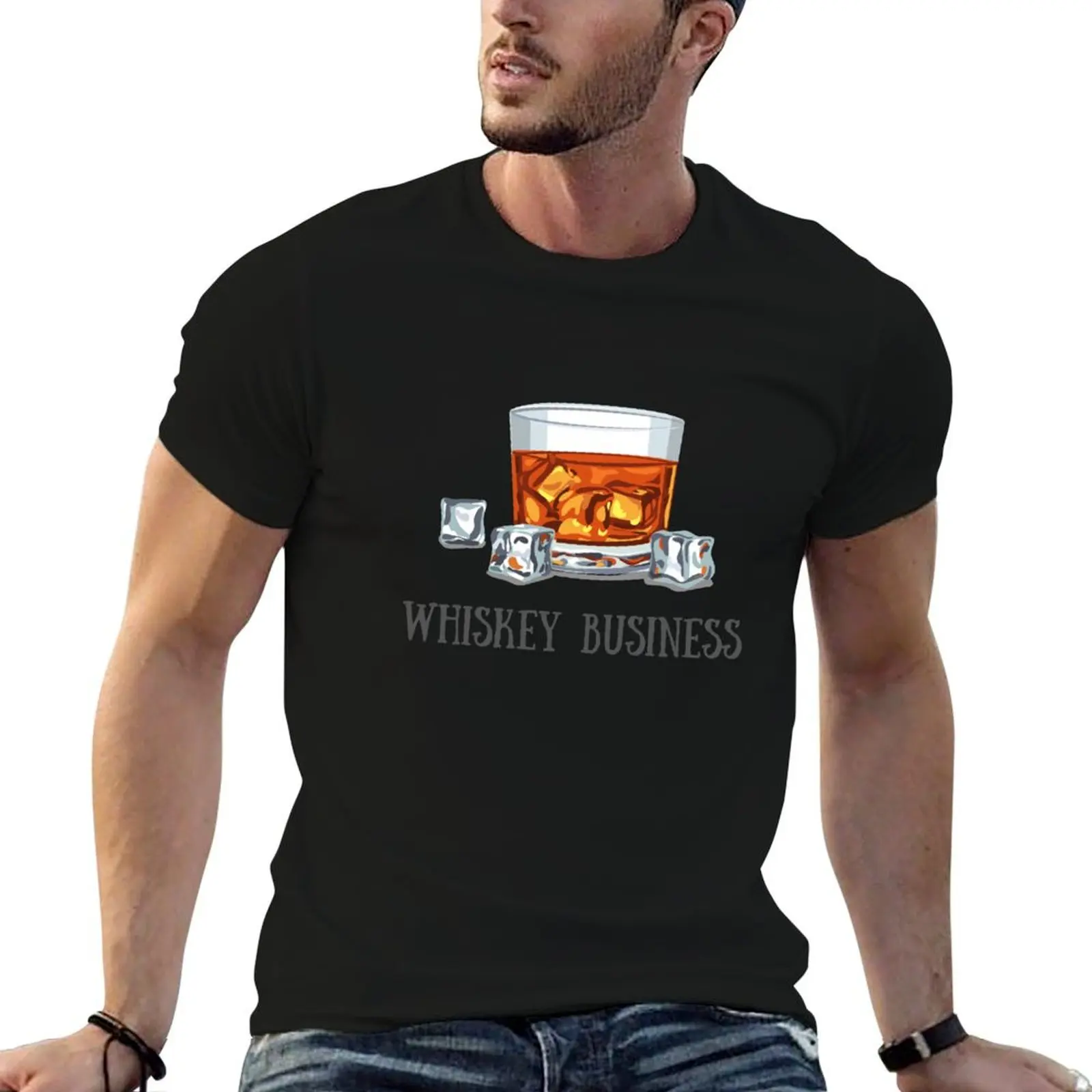 Camiseta con diseño de Whiskey Business, Risky Business Pun, camiseta para hombre, camisetas de anime para hombre, camiseta para hombre