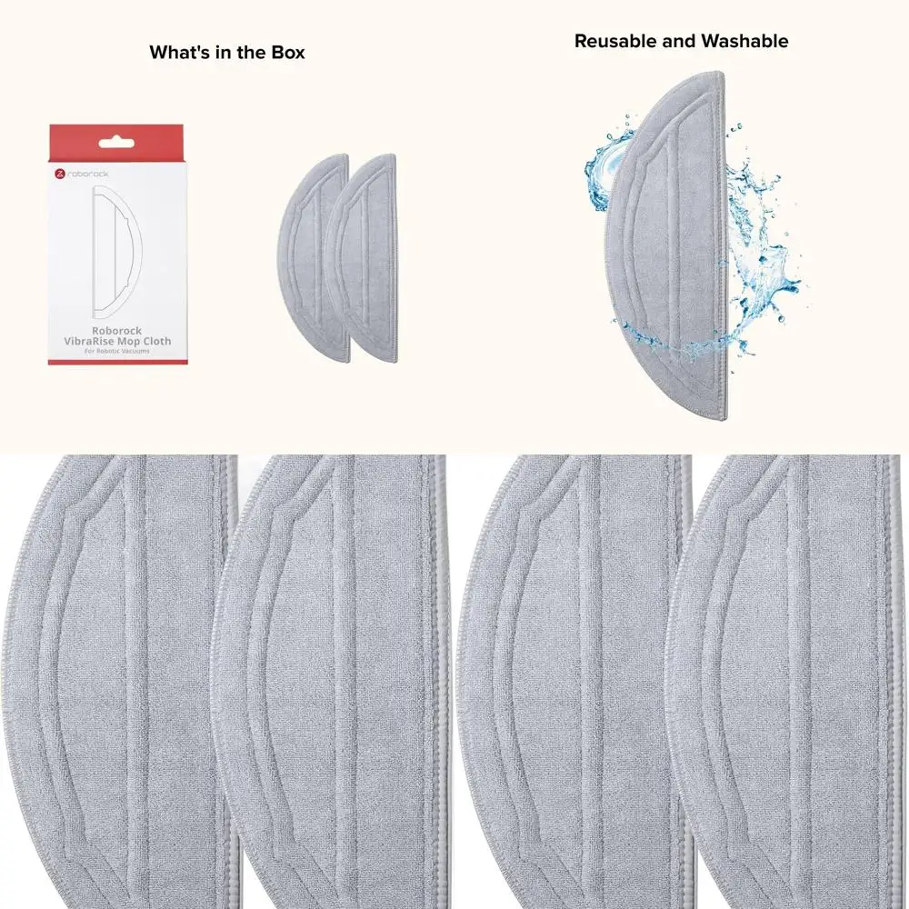 

2-Pack Replacement Mop Cloths for Q10 S5/S5+/S8 Pro/Q10V/Q10 VF/S8 Pro+/Q10V+/Q10VF+/Q10VF5+ MX, Compatible with Single Vibratin