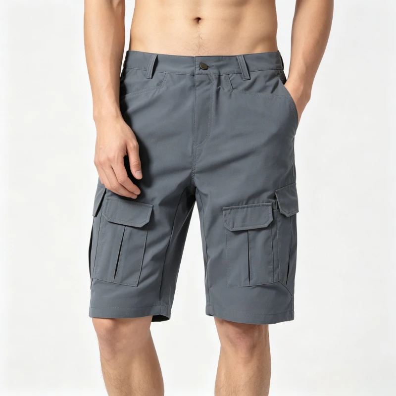 

Men's Summer Solid Cargo Shorts High Street Cotton Tactical Military Short Work Pants Men Outdoor Breathable Joggers Shorts Male