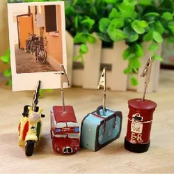Cute Travel British Retro Resin Message Holder Note Holder Photo Organizer Desktop Matching Ornaments Business Card