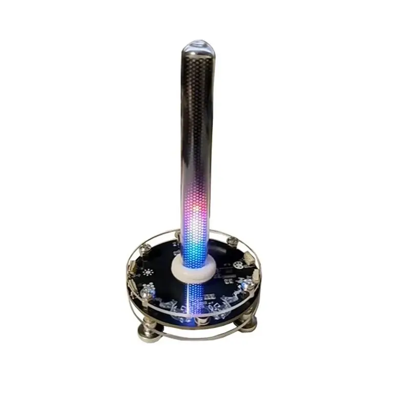 

AS95-Fluorescent Tube Microphone Light 26 Full-Color LED Ambient Level Lamp Voice Control Desktop Audio VFD Indicator Light