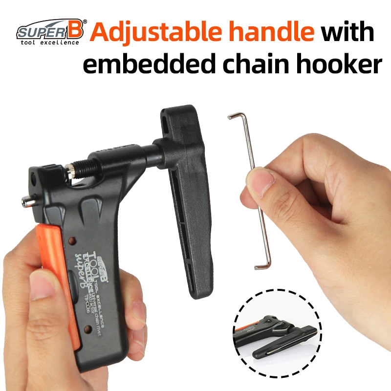 SUPER B TB-CC66 Bicycle Multi-tool MTB Road Bike All Speed Chain Cutter With Chain Hook  Allen Key Torx Wrench Bike Repair Tool