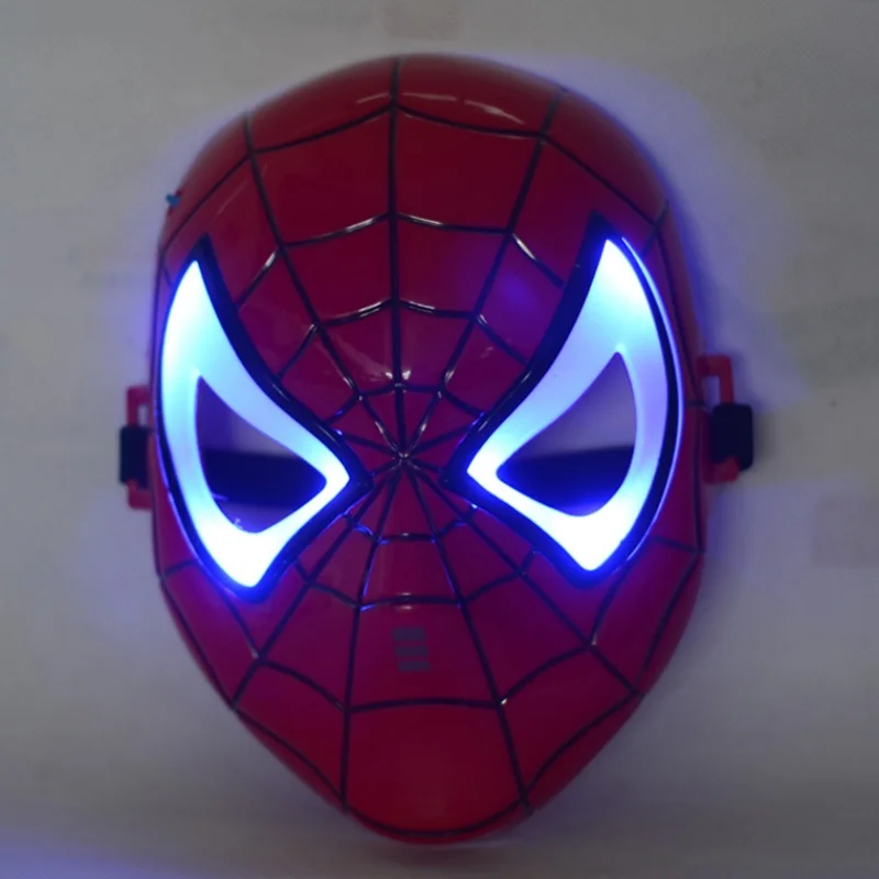Spider-Man Spiderman Cosplay masque LED Iron Man Hulk masque Captain America Costume Super héros Cosplay Halloween Cosplay accessoire de fête