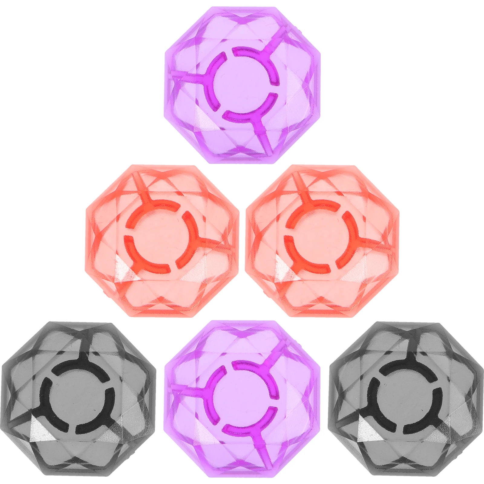 

6pcs Electric Guitar Effect Caps Pedal Protection Black Red Purple Diamond Shape Footswitch Topper Accessories