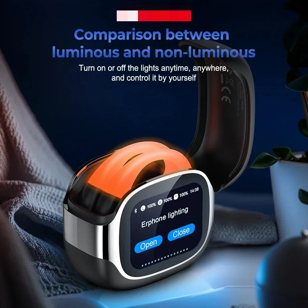 ERAZER XF32 سماعات بلوتوث V5.4 سماعات أذن مترجم AI سماعات أذن قوية للأذن OWS سماعات رأس لاسلكية رياضية خطافات ميكروفون مفتوح الأذن #2