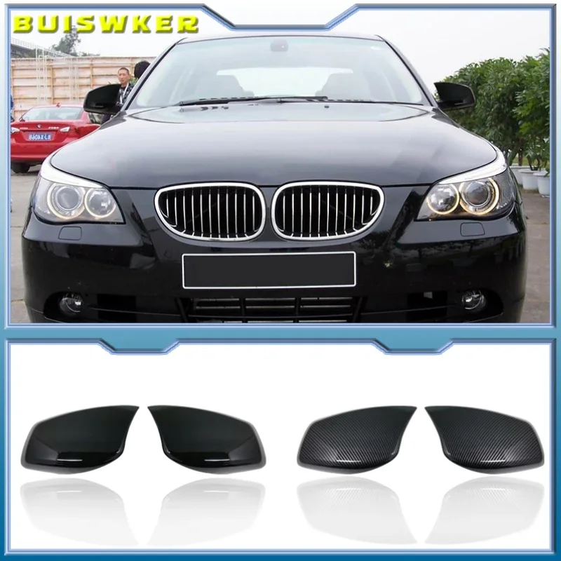 

Глянцевые черные накладки на боковые зеркала дверей для BMW E60 E61 E63 E64 5/6 Series 2003-2010