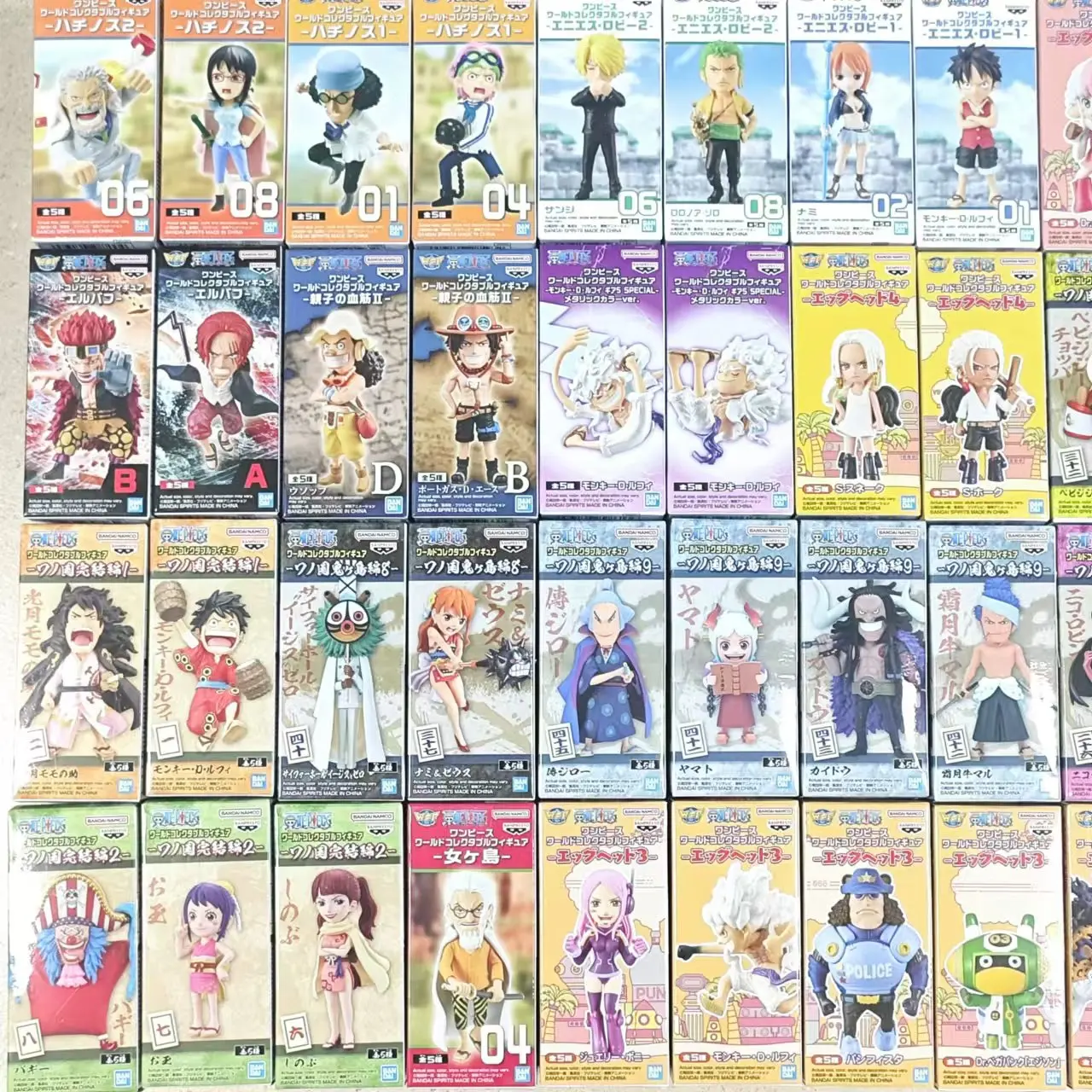 Figuras de Acción Originales de BANDAI BANPRESTO de One Piece: Luffy, Nami, Zoro, Sanji, Buggy, WCF, Chopper, Shanks