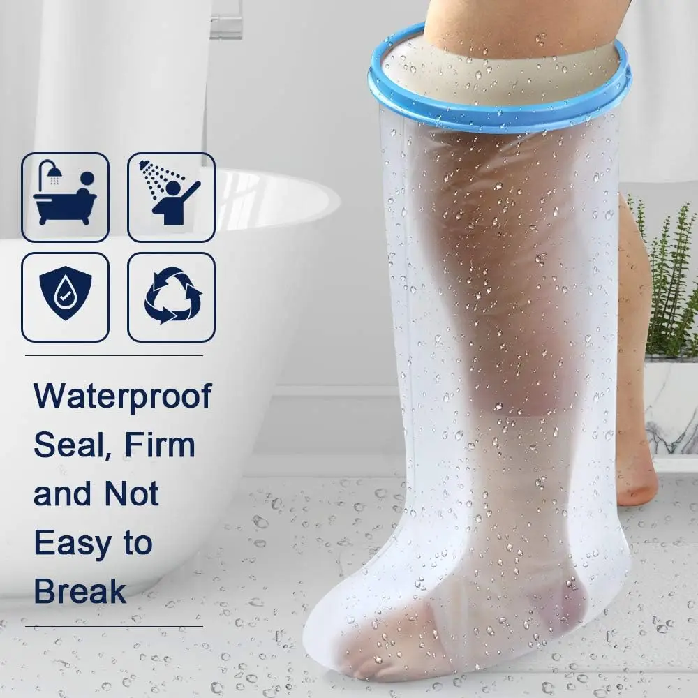 1Pc Shower Watertight Foot Protector for Adults Child Leg Cast Covers Extra Large Capacity Adult Thigh Tension Super Waterproof
