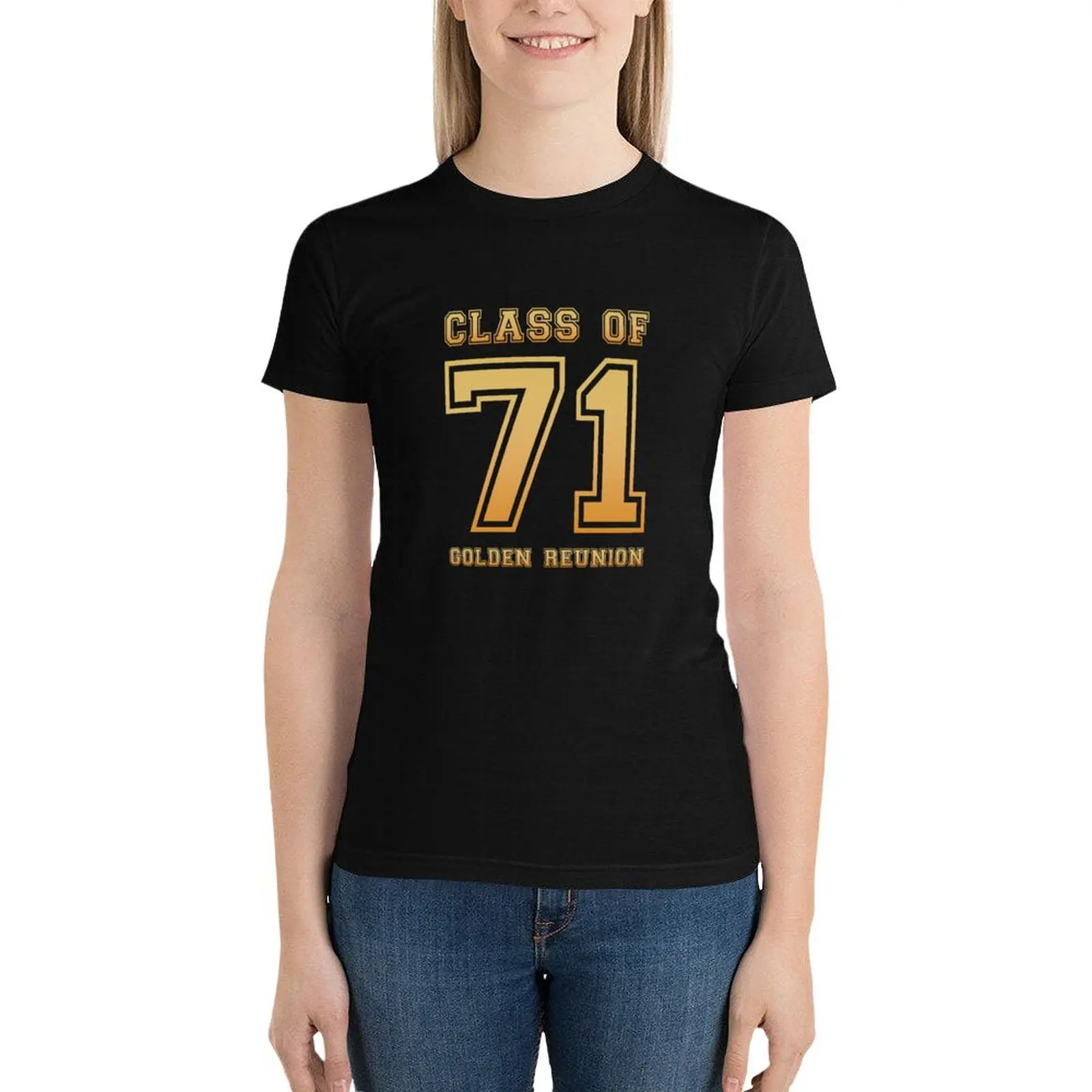 

Class of 71 1971 class reunion 50th golden reunion T-Shirt shirts graphic tees Aesthetic clothing woman t shirt