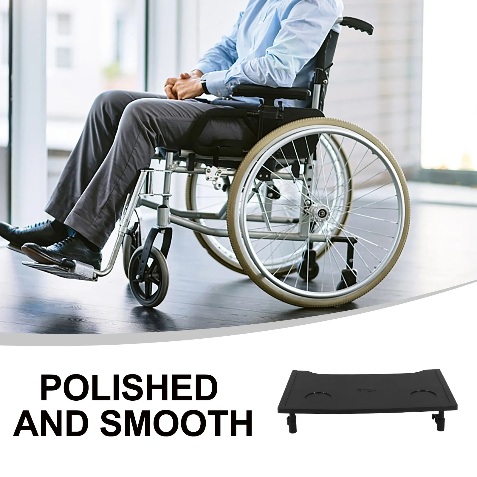 Detachable Wheelchair Tray Plastic Table Portable Elderly Dining Tray Mobility Scooter Lap Desk Wheelchair Accessories