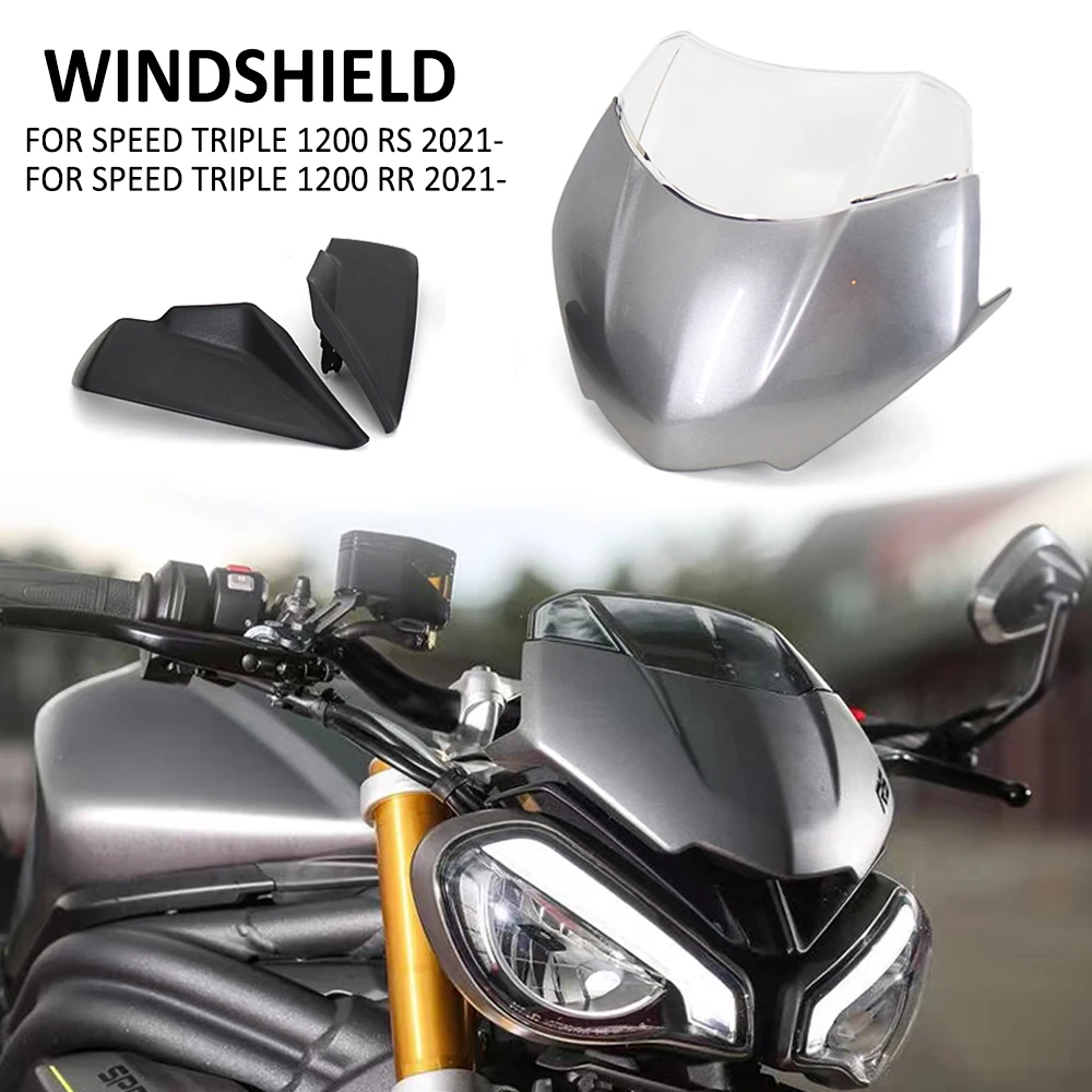 

NEW For Speed Triple 1200RS 1200RR 1200 RR RS 2021 2022 Motorcycle Front Windscreen Windshield Wind Deflector Screen Shield