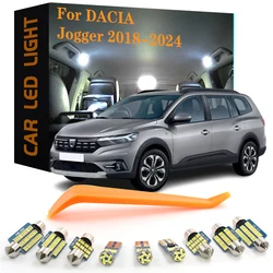 6pcs Canbus Car Accessories LED Interior Lights For Dacia Jogger 2018 2019 2020 2021 2022 2023 2024 No Error Auto Lamp Bulbs Kit