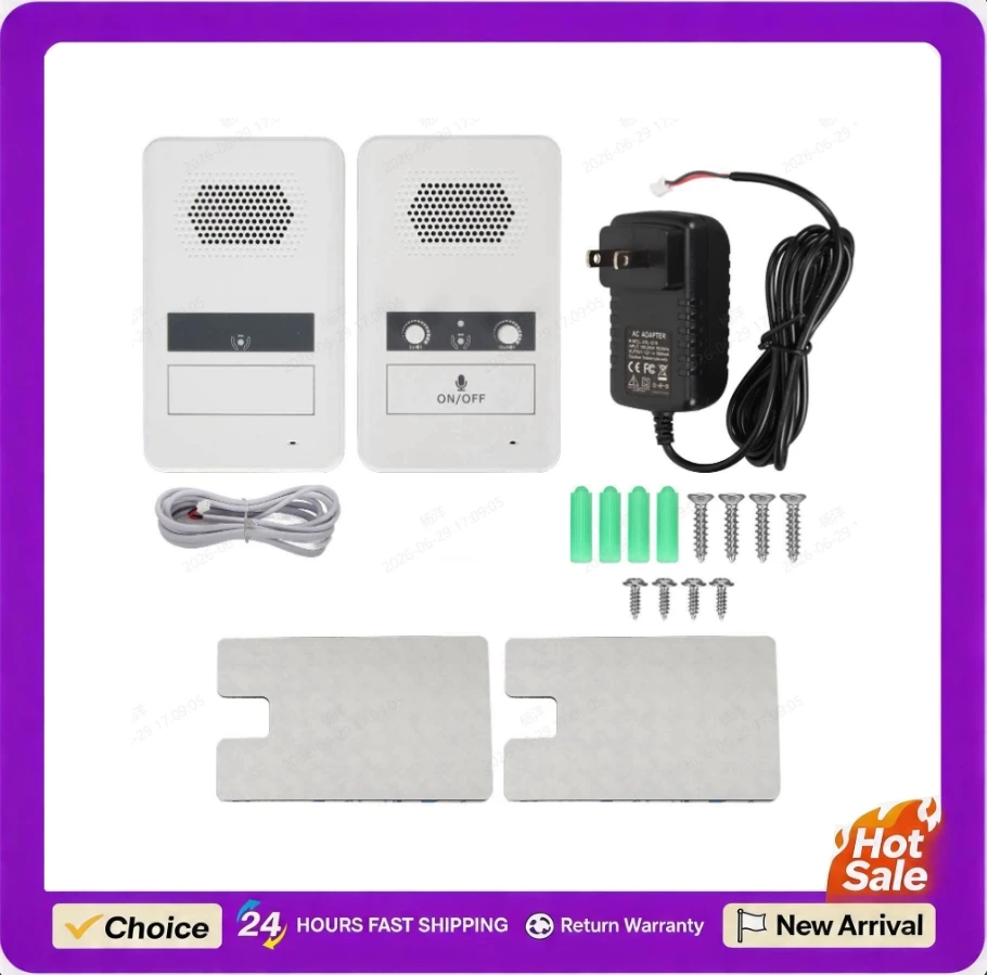 dual-way-counter-intercom-premium-window-speaker-sensitive-mic-3w-power-window-intercom-system-stable-signal-mic-for-bank-white