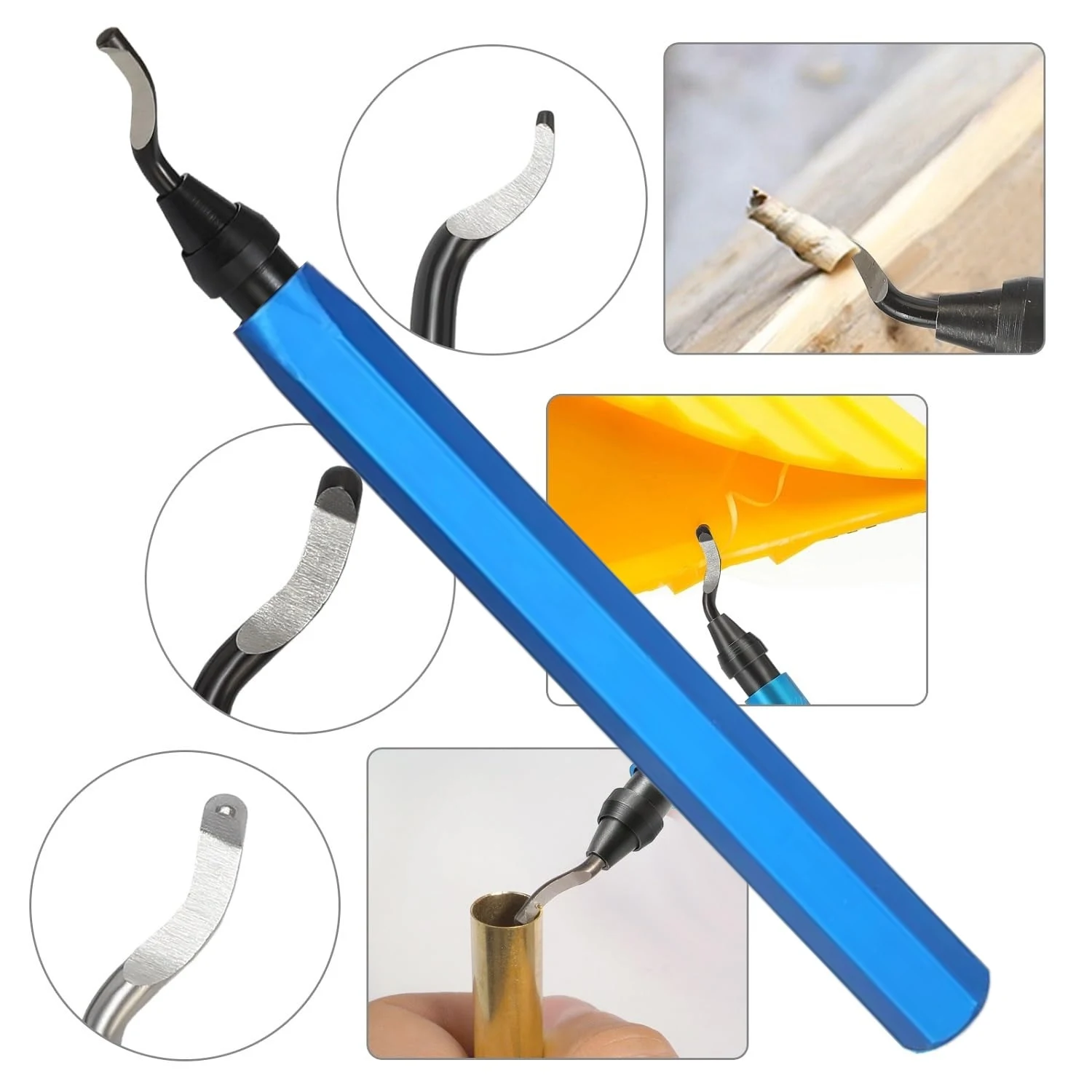 18PCS Deburring Tool for 3D Printer 10CS HSS Blades Removing Burr 6Pcs Needle File Micro Wire Cutter for 3D Print Plastic Models