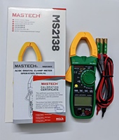 MASTECH MS2138 Digital Clamp Meter Multimeter 4000 Counts Voltmeter AC/DC Current 1000A Voltage Indicator Resistance Capacitance