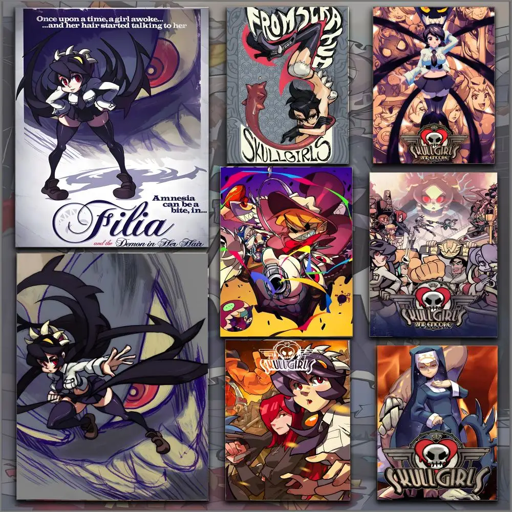 

Video Game S-Skullgirls Poster Premium Art Print Modern Aesthetic Wall Decor For Living Room Bedroom Dorm Office Interior Design
