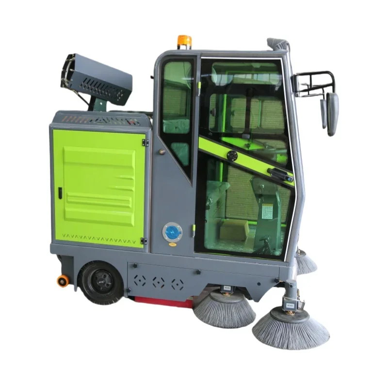 Small Electric Road And Lawn Sweeper Machine For Cleaning Floors For Factories And Workshops