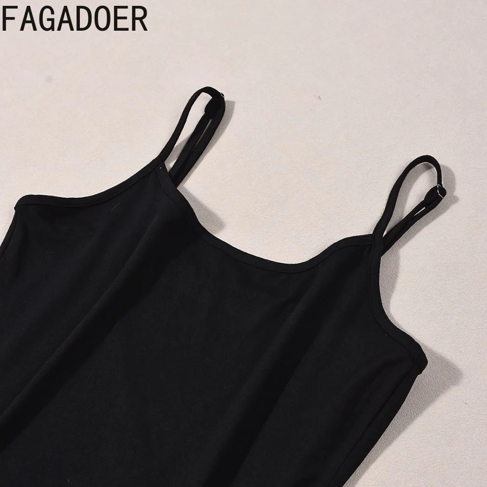 FAGADOER Sexy Lace Patchwork Bodycon Dresses Woman See Through Spaghetti Strap Dress + Smock Female Streetwear Vestidos 2025 New