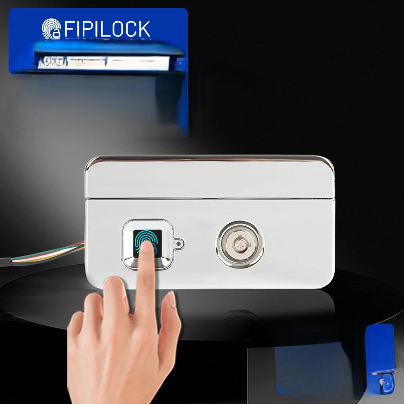 Smart Embedded Zinc Alloy Fingerprint Lock Anti-theft Universal Lock Customizable Jewelry Storage Box Bag Luggage Lock