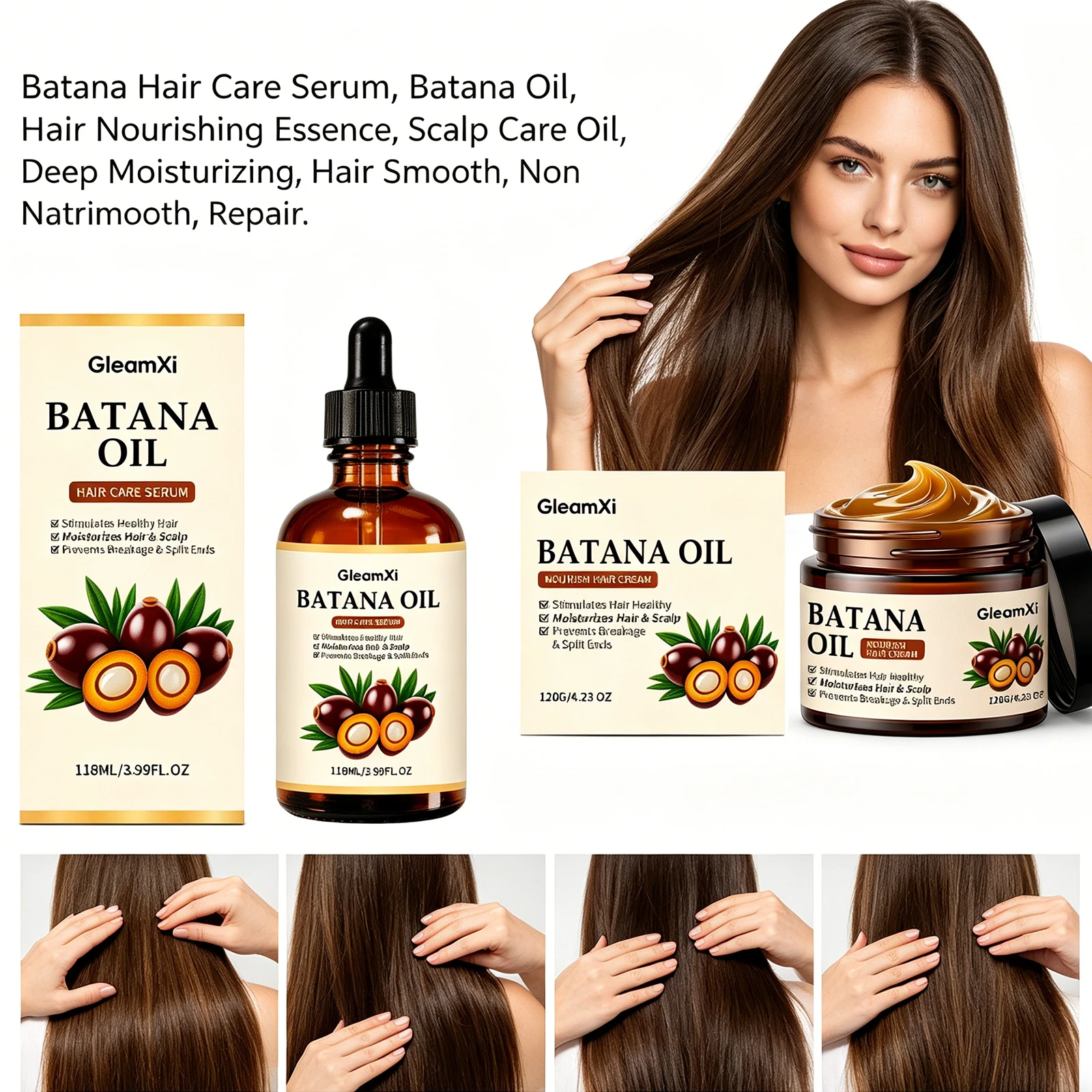 

Hair Oil Hair Balm Multi Purpose Nourishing Care Hair Scalp Deep Moisturizing Smooth Light Refreshing Dry Frizzy Hair Beauty