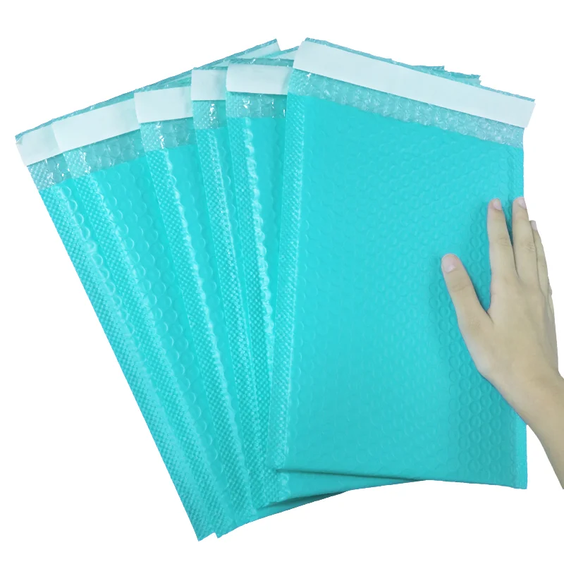 20 Buah 18X23Cm Amplop Gelembung Ramah Lingkungan Hijau Amplop Empuk Daur Ulang Alami untuk Produk Organik Merek Kecantikan dan Kesehatan