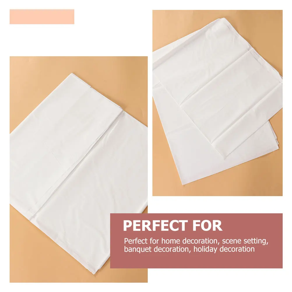 

10 Pcs Party Tablecloth Dinner Cover Desk Protective Dining Decoration Plastic Supplies Oil Proof Wedding
